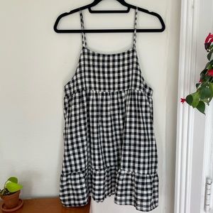 Checked Gingham Linen Dress